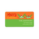 Search for merry and bright return address labels Fun