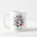 Search for watercolor owl mugs Floral