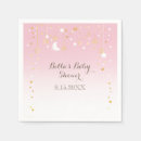 Search for moon and stars napkins Pink