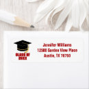 Search for red and black graduation return address labels Modern