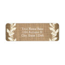 Search for burlap wedding return address labels Country