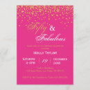 Search for hot pink 50th birthday invitations Gold