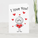 Search for figure sticks cards I love you