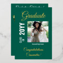 Search for green and gold graduation invitations College grad