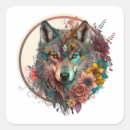 Search for wolf face stickers Floral