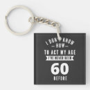 Search for happy 60th birthday key rings 60 years old