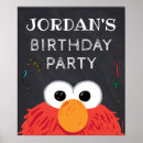 Search for 1st birthday chalkboard posters Elmo