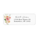 Search for pink and peach return address labels Floral