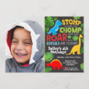 Search for yellow dinosaur invitations Stomp chomp and roar