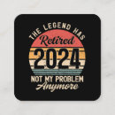 Search for problem business cards Retirement