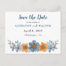 Search for orange blue save the dates Flowers