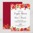 Search for burgundy red bridal shower invitations Rustic