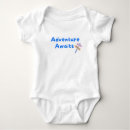 Search for adventure awaits baby clothes Typography