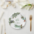 Search for pine trees paper plates Green and white