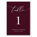 Search for burgundy table cards Minimalist