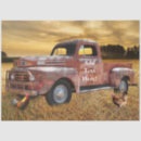 Search for red truck tissue paper Vintage