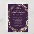 Search for botanical sweet 16 invitations Purple