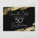 Search for 50th birthday save the date postcards Fifty