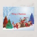 Search for vintage elves postcards Red