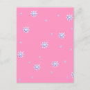 Search for winter snowflake postcards Pink