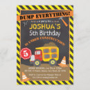 Search for digger birthday invitations Boy birthday party