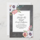 Search for chalkboard sweet 16 invitations Botanical