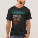 Search for legend since 1983 tshirts Colour