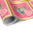 Search for pink red hearts wrapping paper Watercolor