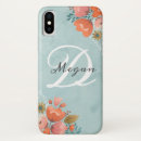 Search for floral monogram iphone x cases Girly