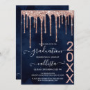 Search for rose gold glitter graduation invitations Watercolor