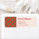 Search for red snowflake return address labels Plaid