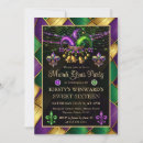 Search for mardi gras sweet 16 invitations Green
