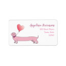 Search for dachshund dog return address labels Cartoon