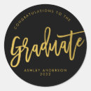 Search for black graduation party stickers Gold
