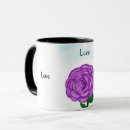 Search for blue purple flowers mugs Green leaves