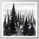 Search for black and white forest posters Rustic
