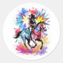 Search for colourful horse stickers Cowgirl