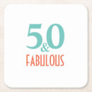 Search for happy 50th birthday coasters 50 and fabulous