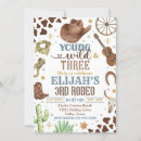 Search for young wild and 3 birthday invitations Boy 3rd birthday