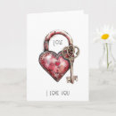 Search for lock key cards Red