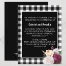 Search for black and white check invitations Flannel