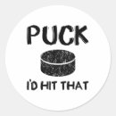 Search for hockey puck stickers Funny