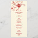 Search for red and gold wedding menus Floral
