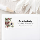 Search for pine cone return address labels Red
