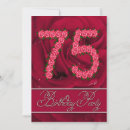 Search for 75th birthday invitations Red