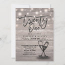 Search for country 21st birthday invitations Wood
