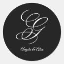 Search for monogram letter g in black stickers Elegant