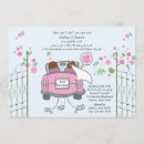 Search for just married car invitations Bride and groom