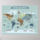 Search for animal world map posters Children