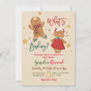 Search for gingerbread gender reveal invitations What's baking